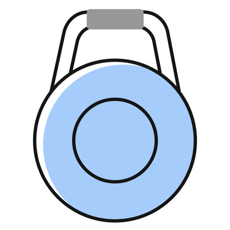 Kettlebell icon concept in grey colorのイラスト素材