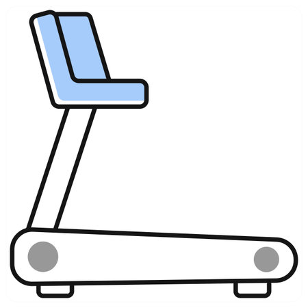 Treadmill icon concept in grey colorのイラスト素材