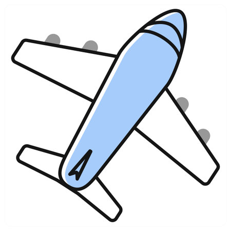 Airplane icon concept in grey colorのイラスト素材