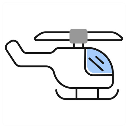 Helicopter icon concept in grey colorのイラスト素材