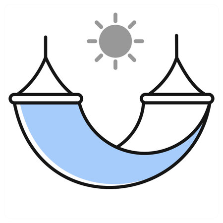 Hammock icon concept in grey colorのイラスト素材