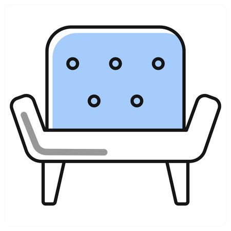 Sofa icon concept in grey colorのイラスト素材