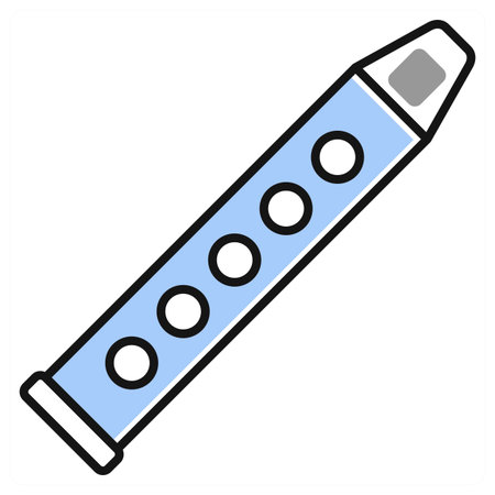 Flute icon concept in grey colorのイラスト素材