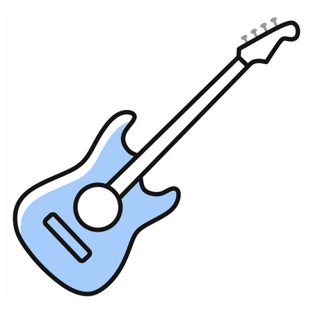 Guitar icon concept in grey colorのイラスト素材
