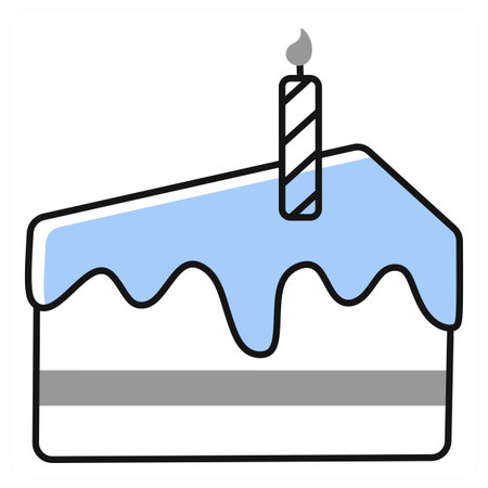 Cake Slice icon concept in grey colorのイラスト素材
