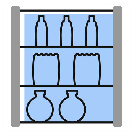 Product Shelf icon concept in grey colorのイラスト素材