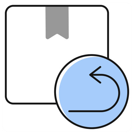 Return Package icon concept in grey colorのイラスト素材