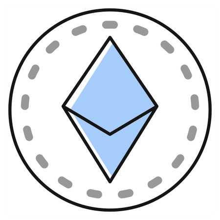 Ethereum icon concept in grey colorのイラスト素材