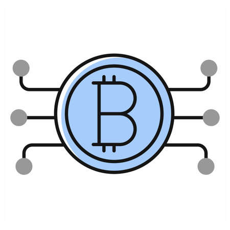 Cryptocurrency icon concept in grey colorのイラスト素材