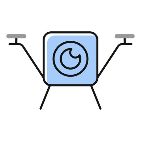 Drone icon concept in grey colorのイラスト素材