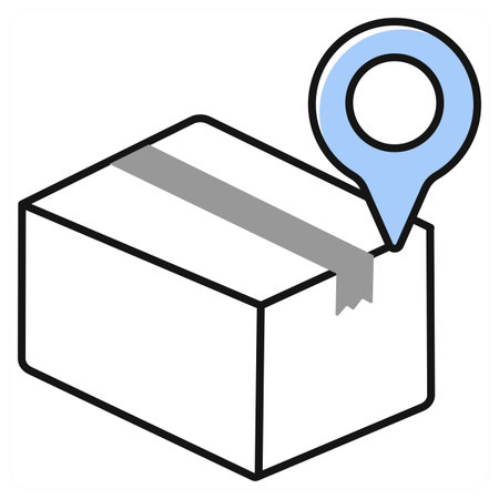 Delivery Location icon concept in grey colorのイラスト素材