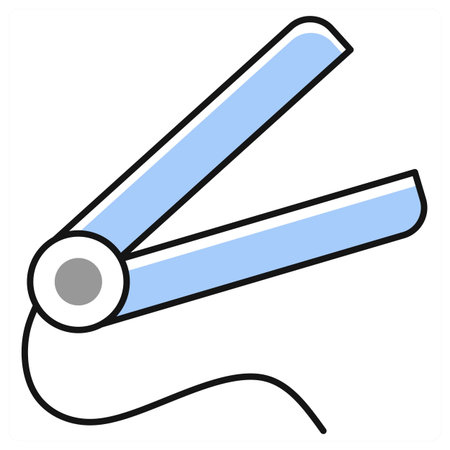 Hair Straightener icon concept in grey colorのイラスト素材