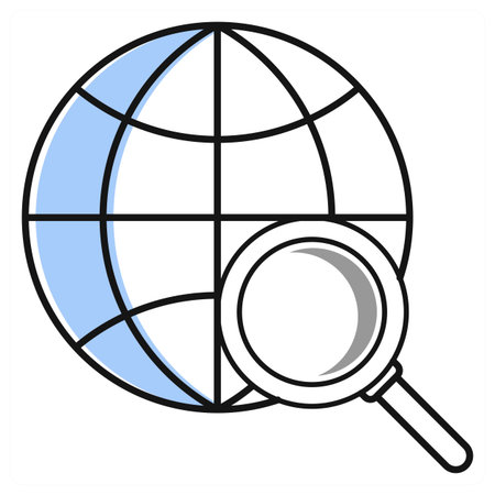 Global research icon concept in grey colorのイラスト素材