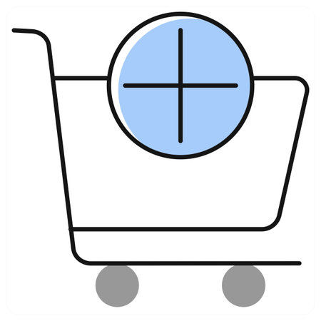 Add to Cart icon concept in grey colorのイラスト素材