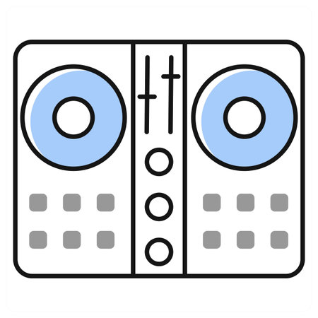 DJ Console icon concept in grey colorのイラスト素材