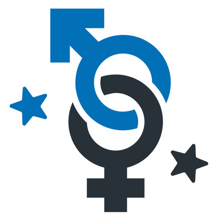 Gender Identity icon concept in blue filled colorのイラスト素材