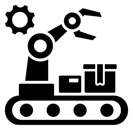 Mechanic Hand icon concept in blue filled color