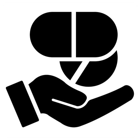 Medicine icon concept in blue filled colorのイラスト素材