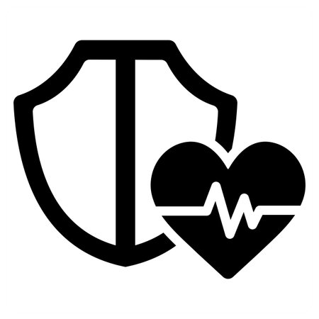 Health Insurance icon concept in blue filled colorのイラスト素材