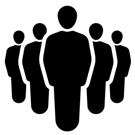 Community icon cocept in blue filled colorのイラスト素材