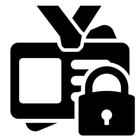 Personal Identity icon cocept in blue filled colorのイラスト素材