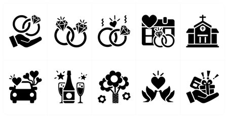 A set of 10 mix icons as contract, project task, project goalsのイラスト素材