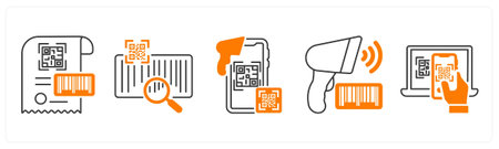 A set of 5 mix icons as mmog, sports simulator, shooterのイラスト素材