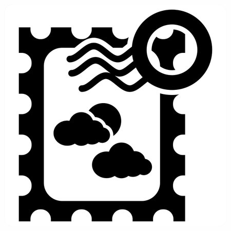 Nature icon concept in blue filled color