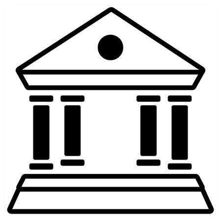 Bank icon concept in orange colorのイラスト素材