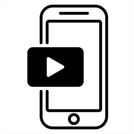 Video Player icon concept in orange colorのイラスト素材