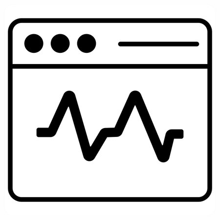 ECG icon concept in orange color