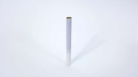 white cigarettes and a white backdropの写真素材