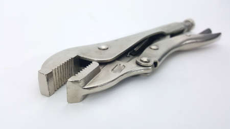 wrench and white backdropの写真素材