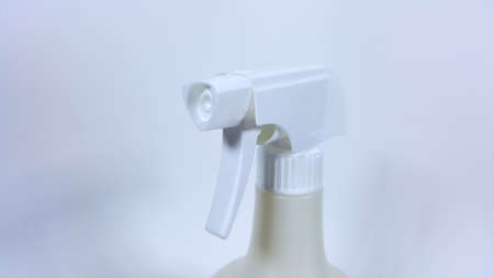 White foggy spray and white backdropの写真素材