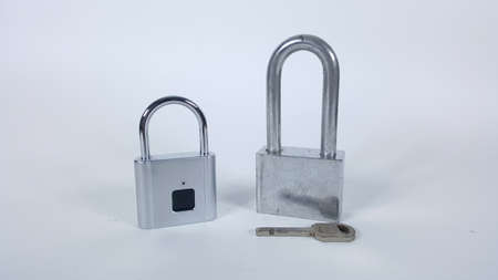 Digital Smart Electronic lock on white backgroundの写真素材