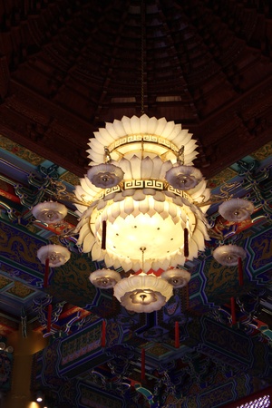 Lamp at the templeの写真素材