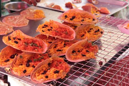 Thai Dessert or Thai Pancakeの写真素材