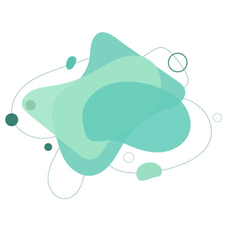 Abstract background. Abstract blur free form shapes color gradient. Fluid organic colorful shapes.のイラスト素材