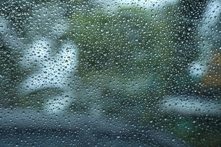 water drops on glass.の写真素材