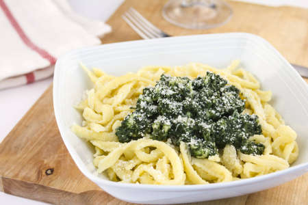 Pasta with spinachの写真素材