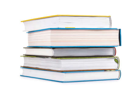 Isolated stack of booksの写真素材