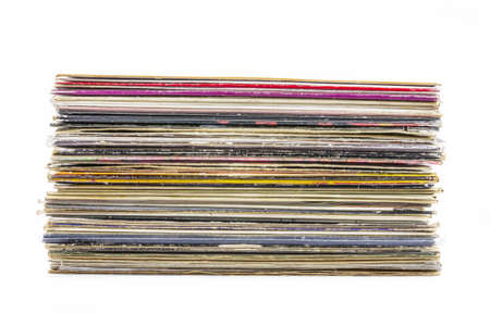 Vinyl records stackの写真素材