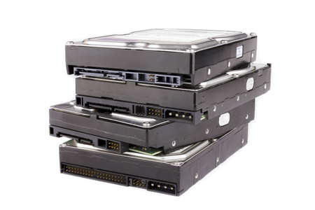 Stack of hard drivesの写真素材