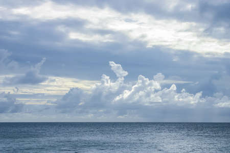 Endless Ocean with Cloudy Sky at Maldivesの写真素材