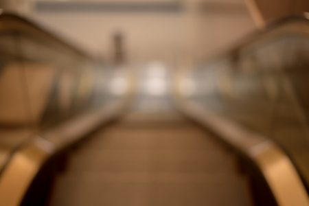 Blurred / Defocussed abstract background of escalator in a hotel taken in Japan