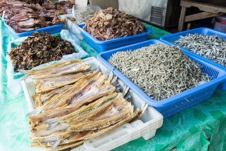Dried squid are the food of the fishermen