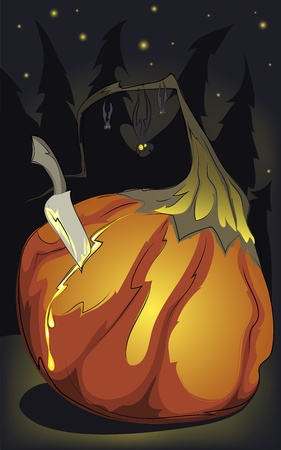 Halloween pumpking birthday.のイラスト素材