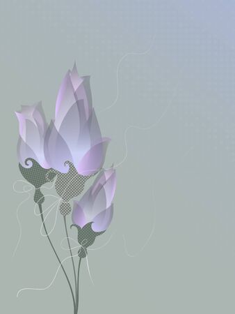 Romantic flowers. Flowers background.のイラスト素材