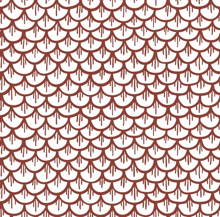 Fish Scales Seamless Pattern Cartoon Brown  Vector illustration のイラスト素材