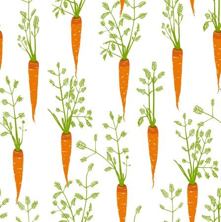 Carrots Freehand Drawing Seamless Pattern  Pattern background carrots scribble illustration  Vector EPS8 のイラスト素材